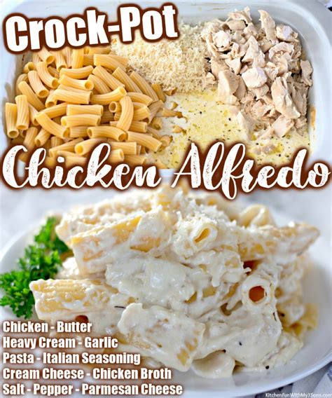 Crock Pot Chicken Alfredo Kitchen Fun With My 3 Sons