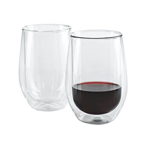 Wine Enthusiast 12 Oz Steady Temp Double Wall Cabernet Stemless Wine