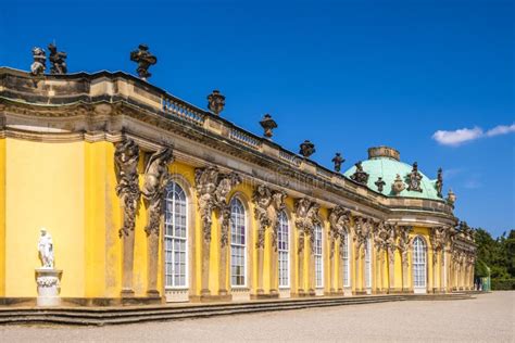 Potsdam Germany Rococo Style Facade Of The Sanssouci Summer Palace