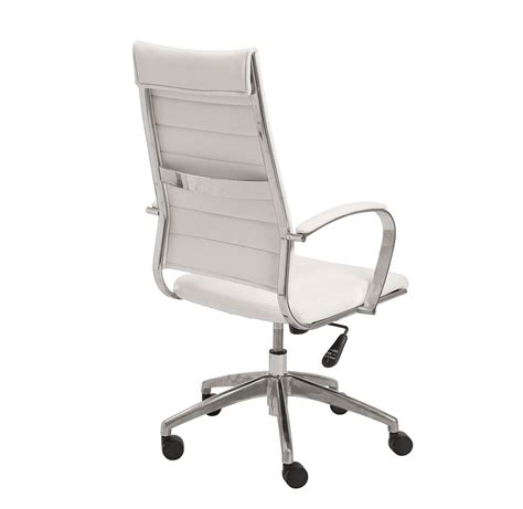 White frame office chair with padded mesh seat and back. Axel High Back White Office Chair | Office Chairs