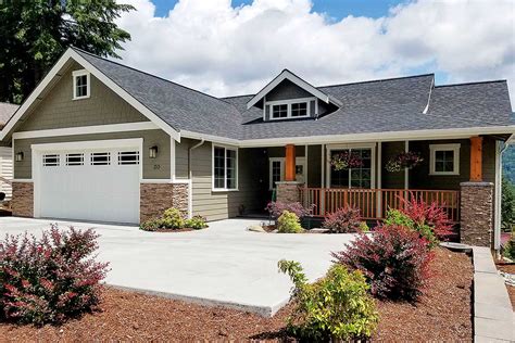 4 bedroom house plans usually allow each child to have their own room, with a generous master suite and possibly a guest room. 3-Bedroom Craftsman House Plan with Den and Walkout ...