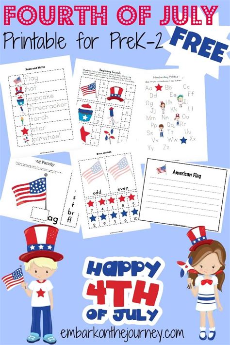 Free 4th Of July Printable Pack For Prek 2 Early Learning Activities
