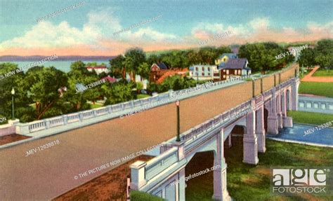 Mitchell Street Bridge Petoskey Stock Photo Picture And Rights