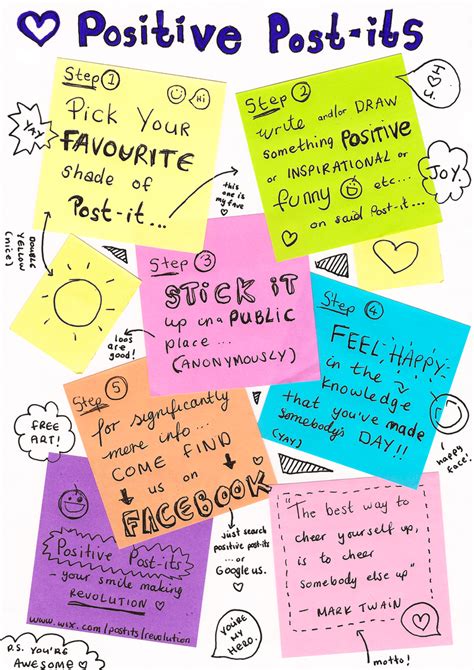 Positive Post Its Poster By Aoife On Deviantart
