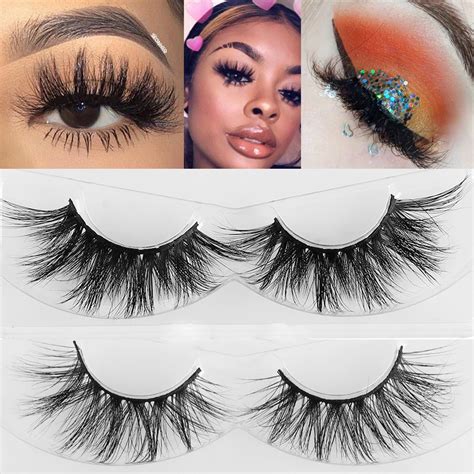 buy 1pair 100 3d mink hair false eyelashes wispy fluffy multilayers lashes