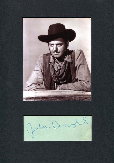 John Carroll Autograph Signed Album Page Mounted Von Carroll John Signed By Authors