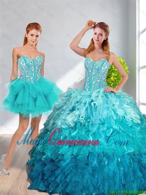 Glamourous Vestido De 15 Anos Xv Years Old Aqua Blue 2022 Cheap Quinceanera Dress Prom Evening