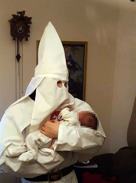 National Action Trial Neo Nazi Posed In Kkk Robes With Baby Bbc News