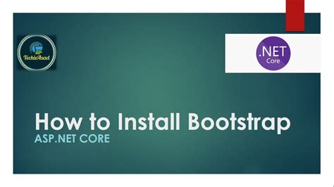 How To Install Bootstrap In Asp Net Core Mvc Youtube