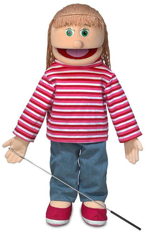 25 Emily Peach Girl Full Body Ventriloquist Style Puppet