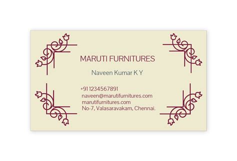 Ich möchte mehr ihr einrichtungsgeschäft kennenlernen thomas mizere germany Retail Furniture Card 1 Visiting Cards Design | Customize ...