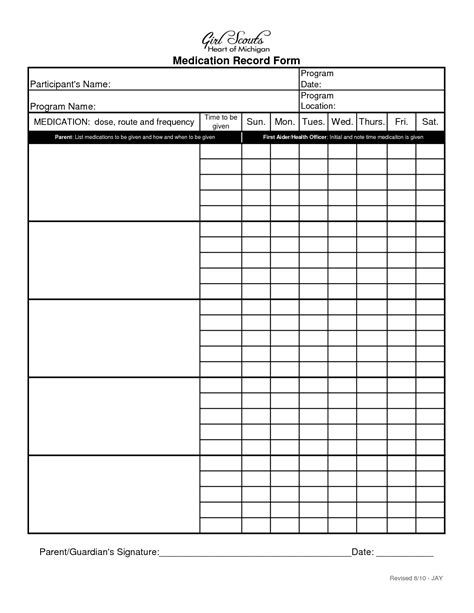 Home Health Care Charting Forms