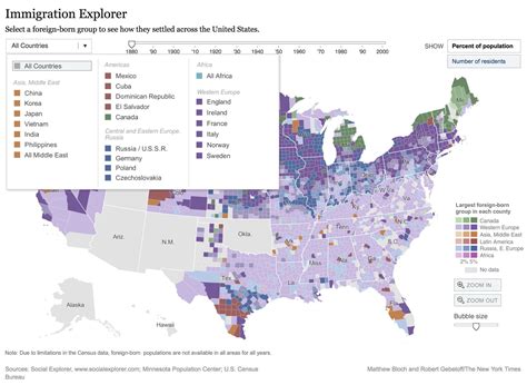 Immigration United States Map