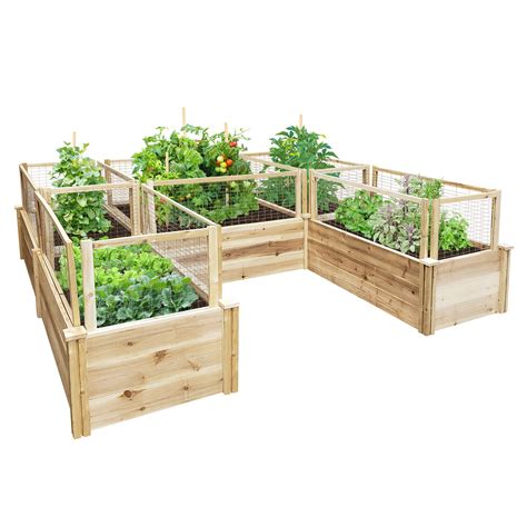 Step by step instructions to how to build raised garden bed boxes out of cedar fence planks.each box costs about $12 and can be. Greenes Fence Premium Cedar Raised Garden Bed 8 Ft. X 8 Ft ...