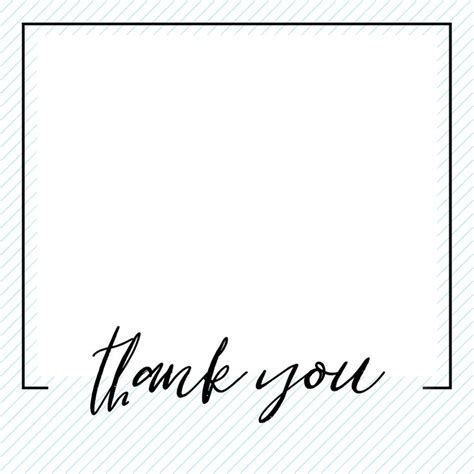 Striped Frame Thank You Card Template Free Greetings Island