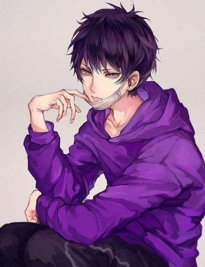 25 Best Ideas For Hair Purple Boy Art Anime Guys Cute Anime Guys