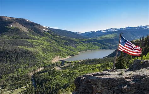 American Flag Colorado Photography Natural Landmarks Colorado