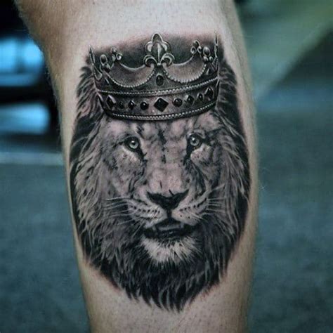 50 Lion With Crown Tattoo Designs For Men Royal Ink Ideas