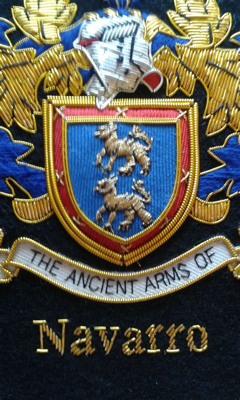 A Wonderful Embroidered Coat Of Arms Sewn By Hand By Our Dedicated