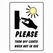 Turn Lights On Sign