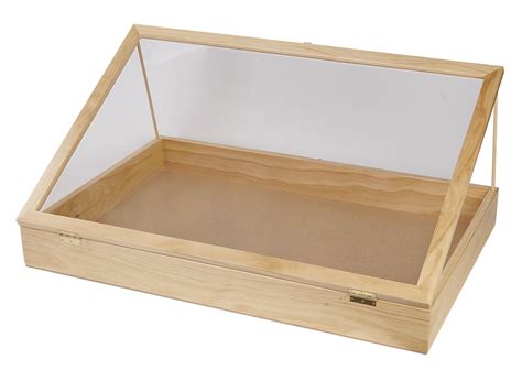 36 Inch Portable Natural Pine Wood Countertop Display Case 24 W X 36 L X 4 D 810704039219 Ebay
