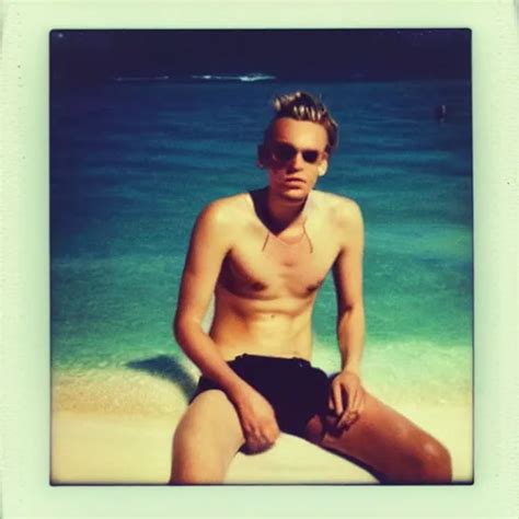 Polaroid Of Jamie Campbell Bower On A Beach Stable Diffusion Openart
