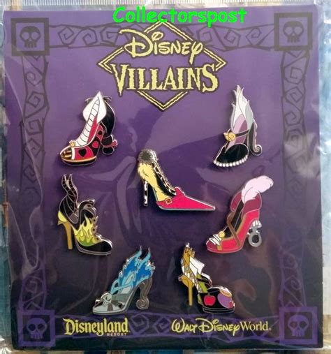 Disney Trading Pins Disney Parks Villains Shoe 7 Pin Set