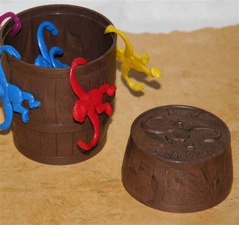 Vintage Game Original Barrel Of Monkeys In Brown Plastic Etsy