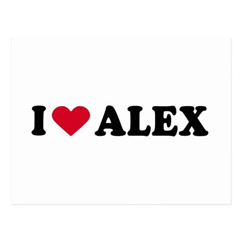 I Love Alex Postcard