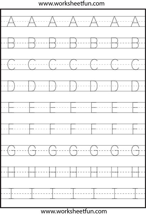 Tracing Uppercase Letters Capital Letters 3 Worksheets Free Printable Letters To Cut Out