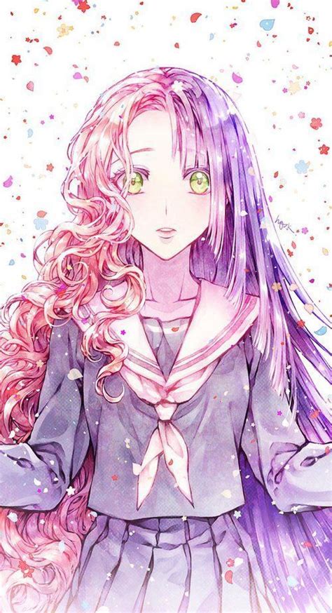 Znalezione Obrazy Dla Zapytania Long Curly Hair Anime Anime Girl