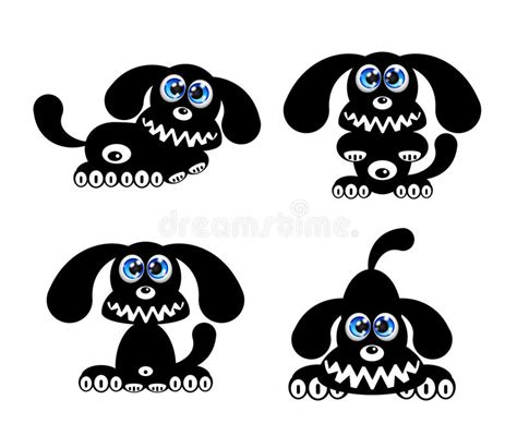 Happy Dog With Blue Eyes Stock Vector Illustration Of Isolated 33545753