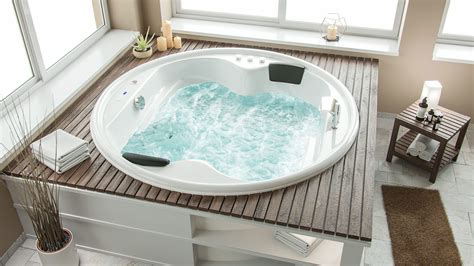 whirlwanne badewanne mit whirlpoolfunktion indoor spa runde whirlpoolbadewanne für den wellness