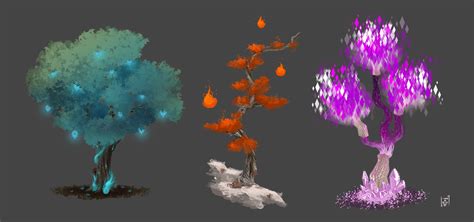 Artstation Magic Trees And Color Variants