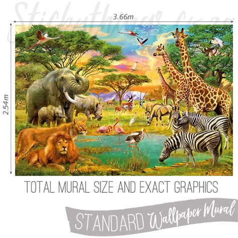Safari Animals Wall Mural African Animals Wallpaper
