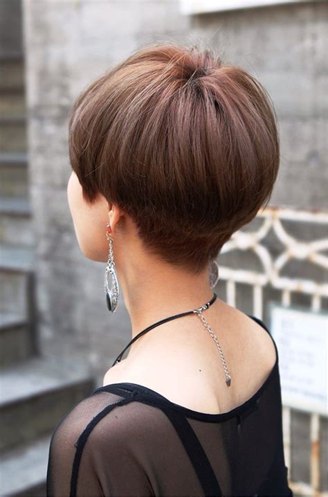 Back View Of Cute Short Japanese Haircut Hairstyles Ideas Back View