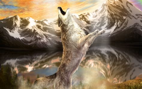 Painting Art Wolf Wallpapers Hd Desktop And Mobile Backgrounds