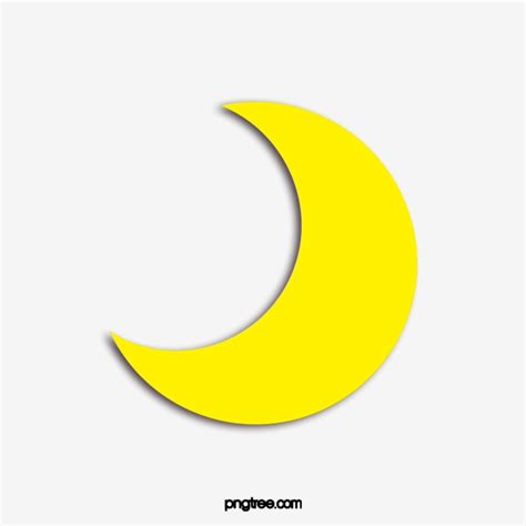 Yellow Moon Crescent Illustration Crescent Moon Clipart Yellow Moon