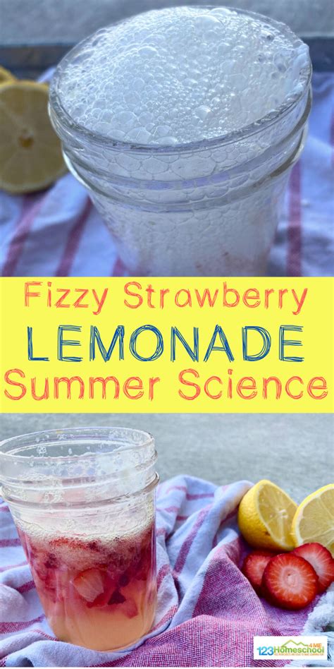 Fizzy Strawberry Lemonade Science Experiment