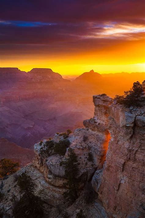 Sunrise From Yaki Point On The South Rim Of Grand Canyon National Park