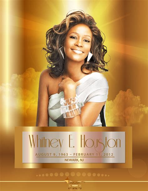 As I Looked At Whitney Houstons Program That Circulated The Graphic