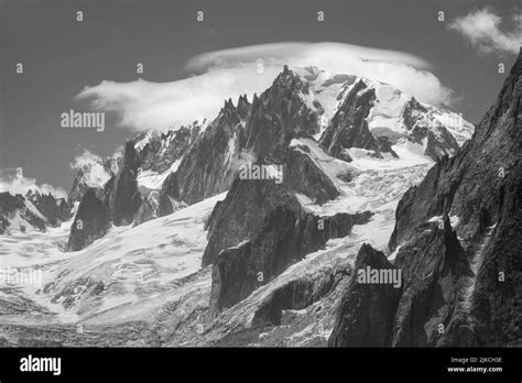 The Mont Blanc Du Tacul And Mont Blanc Massif Stock Photo Alamy