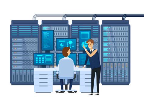 Illustration Of Computer Server Rack Stock Vector Ill