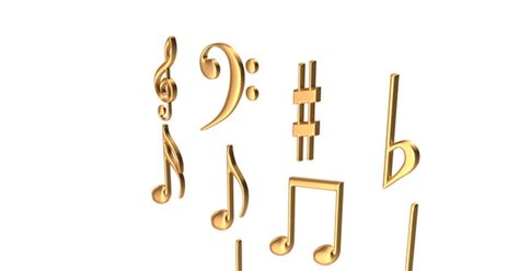 Golden Musical Notes By Pixelsquid360 On Envato Elements