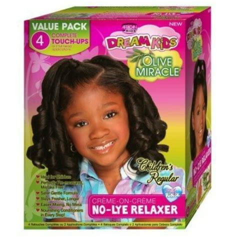 African Pride Dream Kids Olive Miracle Touch Up Relaxer Regular Value