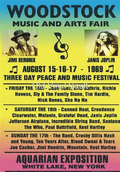 Woodstock Festival Vintage Concert Poster Repro EBay Woodstock Music Vintage Concert