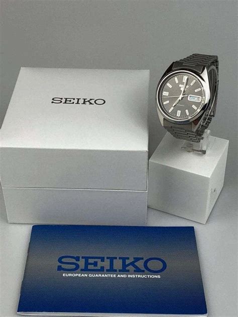 Seiko Automatic Stainless Steel Black Dial Mens Watch Snxs K