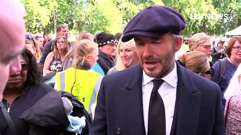 David Beckham Queues To Pay Respects To Special Queen Video Dailymotion