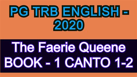 Spencers The Faerie Queen Book 1 Canto 1 2 Detailed