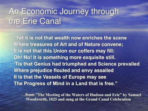 Ppt An Economic Journey Through The Erie Canal Powerpoint Presentation Id159192